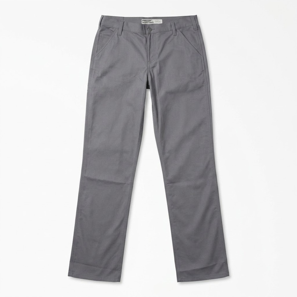 Carhartt Womens 10 Regular Work Pants Grey BN3109-W Rugged Flex Loose Fit NWT